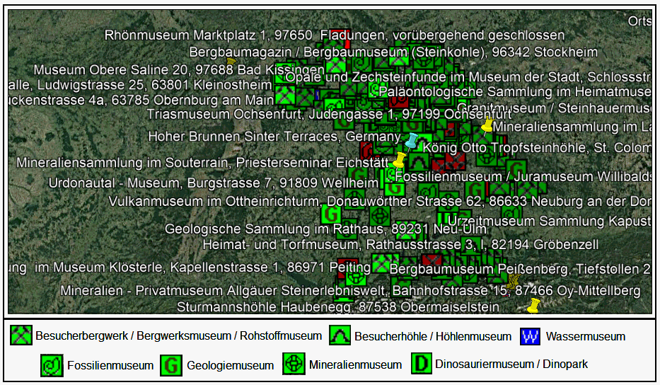 Geomuseen in Bavaria 